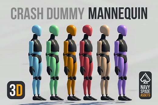 Crash Dummy Mannequin 3D | 3D Humanoids | Unity Asset Store