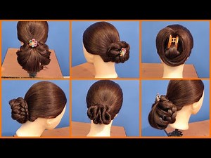 5 Different Bun Hairstyles on Mannequin Head | Hairstyle Tutorial