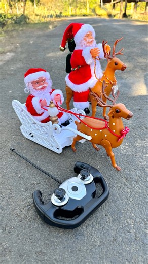 Rc Santa Claus Sleigh And 2 Reindeer Gift Unboxing for Testing