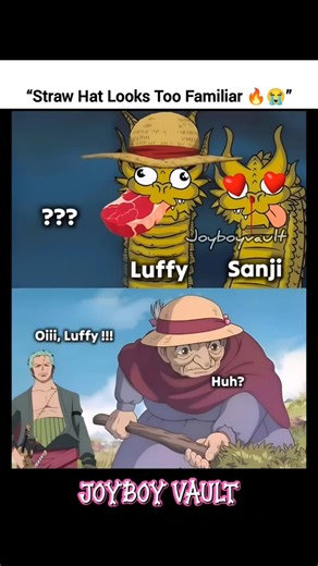 Straw Hat Looks Too Familiar 🔥😂 #anime #luffy #monstertrio #sanji #zoro