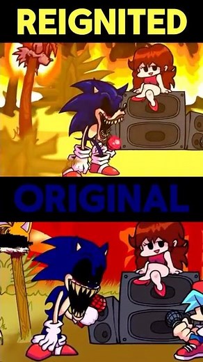 FNF Sonic.exe Reignited VS Original "I AM GOD" Animation Comparison!