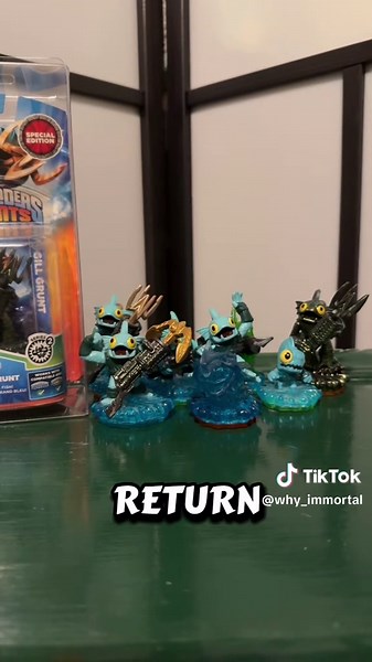 Every gill grunt in my skylander collection. I basically have them all from every game #skylanders #skylander #gaming #skylanderstrapteam #skylandersgiants