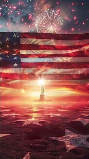 4th of July Celebration | Fireworks, American Flag, Statue of Liberty & Patriotic Music