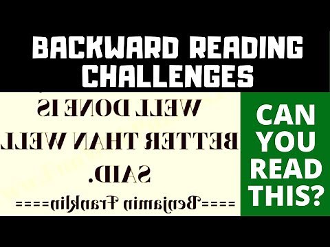 Can You Read Backwards? | Backward #Reading #Challenge