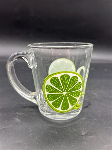 Vintage Libbey Orange Lime Slices Glass Coffee Mug Retro Citrus Barware Collectible Gift - Etsy