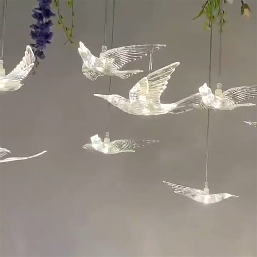 Wedding ceiling decoration 10 transparent acrylic water drop chandelier wedding stage scene layout lamp LED light string | Lazada PH