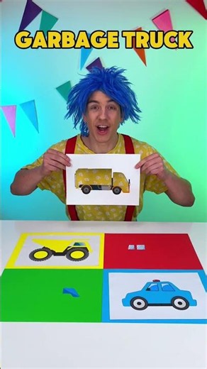 Colors & Heavy Vehicles! 🚒🚓🎨 Fun Kids Game #shorts #preschool