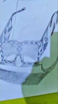 🔥 3D sunglasses Tiger-Pattern Optical Illusion Drawing | Realistic 3D Art #shorts