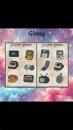 Retro Vintage Sticker Set - 2 Sheets á A6