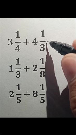 1% Math Trick for Adding Mixed Numbers adding mixed numbers, mixed numbers trick, add mixed fractions, fraction addition, fractions made easy, easy math, mental math, fast math, math shortcut, how to add mixed numbers, middle school math, 5th grade math, 6th grade math, math lesson, math tutorial, school math, learn math fast, viral math trick, math hack, math shorts, education shorts, youtubeshorts #mathematics #mathstricks #mathhack #mathematica #mathtrick
