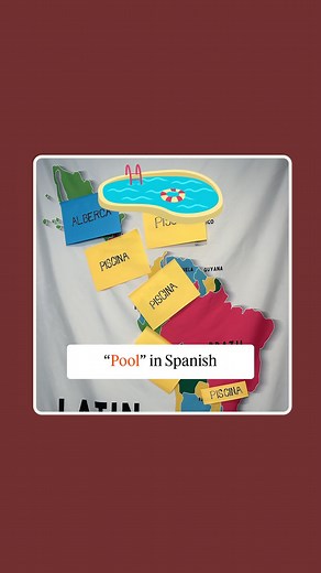 Babbel on Instagram: "How to say “pool” in Latin America 🏊‍♂️💦 #latamspanish #latinspanish #latinslang #learnspanish #spanishlesson #spanishwords #spanishteacher #comparingspanish #poolinspanish"