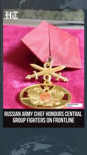 Russian Chief Gerasimov Conducts Frontline Ceremony, Awarding Central Group Fighters | #shorts