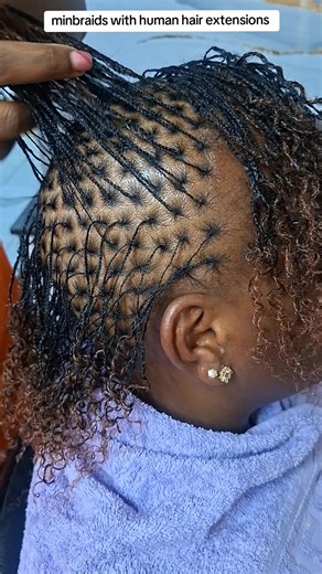 Minbraids with Human Hair Extensions Tutorial