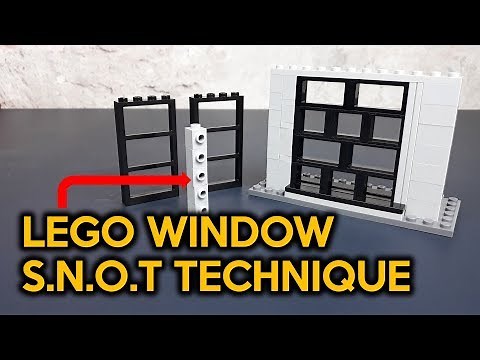 How to Build LEGO Windows Using a S.N.O.T (Studs Not On Top) Technique