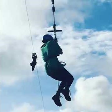 Dani Cimorelli chillin on the zip line