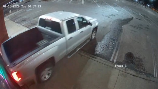 PLEASE SHARE: It was a double whammy to a local business, and we need your help to make them whole. On January 13th, this silver four-door Chevy Silverado with no visible license plate backs into a the front entrance of Darth Vapor Smoke Shop on East 62nd Avenue, then flees the scene. It causes $10,000 in damage to the store. That was bad. But it gets worse. The owner was unable to properly secure the business that night, so a few hours later another thief-- probably a different criminal than th