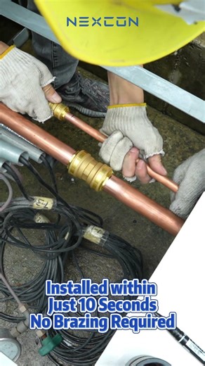 Braze-Free Fittings — 10-Second Installation #nexcon #copperfittings #hvacr #installation