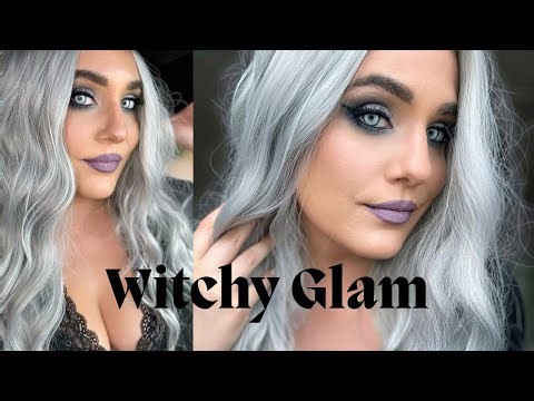 Witchy Glam Halloween Makeup Look 🩶