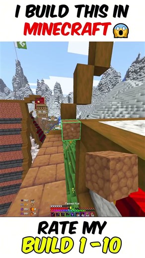 I Built This INSANE House in Minecraft! 🏔️🔥 #minecraft #shorts