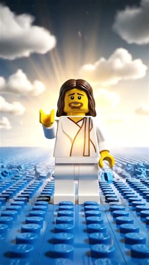 LEGO-Style Jesus Calms the Brick Storm 🌊✨🌈 | Rainbow Bridge