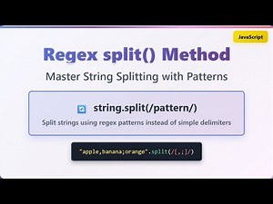 JavaScript Regex: Mastering split() Method with Regular Expressions