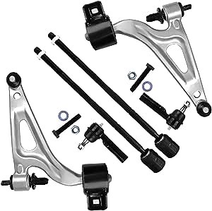 6pc Set Front Suspension Kit Lower Control Arm And Ball Joint Outer Inner Tie Rod End Replacement For Ford Freestar,For Mercury Monterey