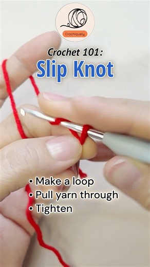 How to Make a Slip Knot (Crochet 101) 👌✨