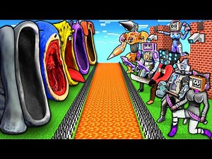 SURVIVAL BASE of SEA EATER MONSTERS vs TV WOMAN & SPEAKER MAN & TV MAN TITAN in MINECRAFT animation