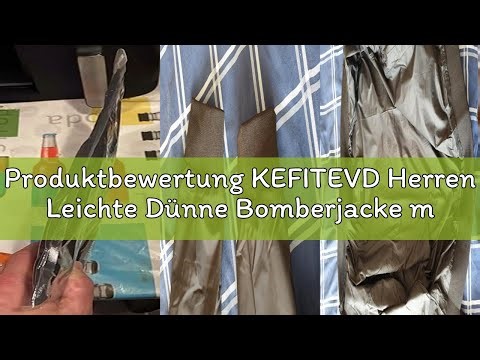 Produktbewertung KEFITEVD Herren Leichte Dünne Bomberjacke mit Ärmeltasche Blouson Jacke Übergangsja