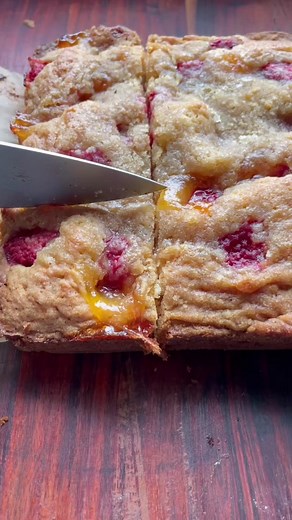 Weekend treat time! Raspberry bars and they are scrumptious! Recipe on my site, link in bio! #foodtiktok #fyp #recipe #recipes #baking #recipes #tiktokfood