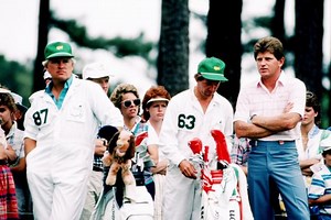 Nick Price set the Masters course record despite a hungover caddie giving him bad yardages all day