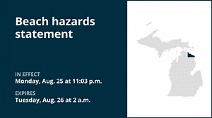 Update: Beach hazards statement affecting Presque Isle County until 2 a.m. EDT Tuesday