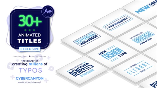 Minimal Animated Titles Pack After Effects