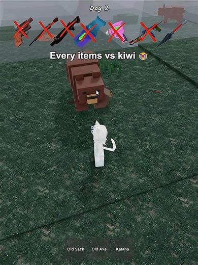 All items vs kiwi 😂 #roblox | Koopekool FB Gamer