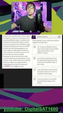 Science experiment Passage -- Bluebook Test 10