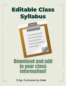 Editable Agriculture Syllabus