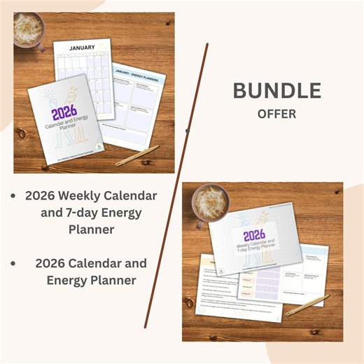 Weekly & Monthly Energy Planner Bundle – Editable PDF for Energy-aware Planning - Etsy