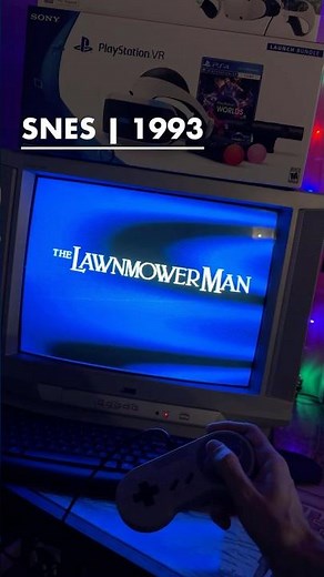 Virtual Reality on SNES in 1993? The Lawnmower Man! #vr #retrogaming #snes #crt #psvr2