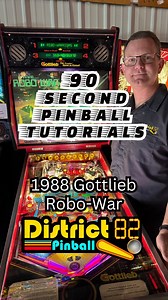 8.6K views · 154 reactions | 90 Second Gameplay Tutorial for 1988 Gottlieb Robo-War Pinball Machine! District 82 Pinball Arcade has over 100 Pinball Machines all set on free play. Pay one admission price and play as much as you want. Located in De Pere, WI. Only 15 minutes from Lambeau Field Current Full Game List Here: https://district82.com/game-list/ #pinball, #pinballmachine, #arcade, #greenbay | District 82 Pinball Arcade | Facebook