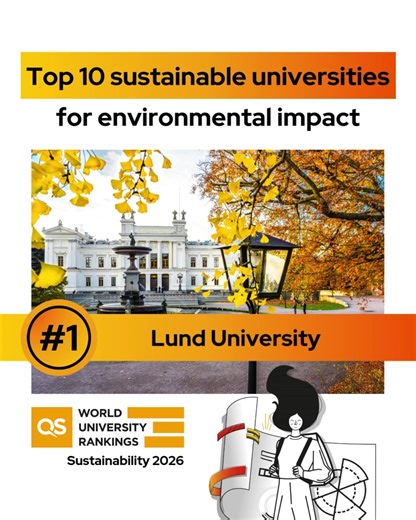 Environmental impact reflects how seriously a university acts on sustainability, across its campus, its teaching, and its research. This year, Lund University records the highest score for Environmental Impact, measured through environmental sustainability, environmental education, and environmental research lenses. Close behind is the University of Oxford with a score of 99.3 and a global rank of 14. Want to see which other universities are setting the standard for sustainability? Visit https:/