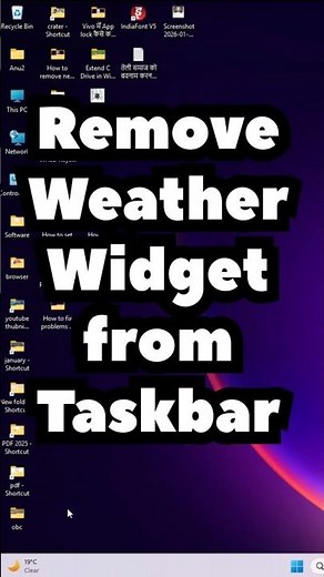 Remove Weather Widget from Taskbar in Windows 11 PC or Laptop