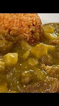 Pork in Chile Verde & Potatoes