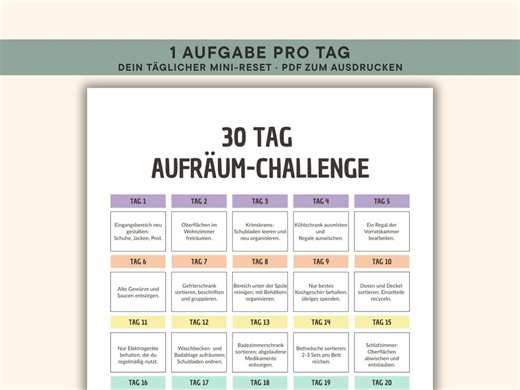 30-day Decluttering Challenge PDF, Deep Clean Checklist, Printable Cleaning Plan, Spring Cleaning at Home - Etsy Australia
