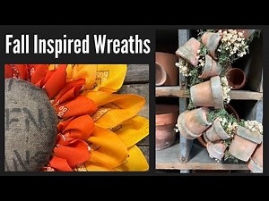 SIMPLE EASY FALL WREATH DIY IDEAS | HOME DECOR | SUNFLOWER BANDANA | TERRA COTTA GRAPEVINE