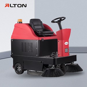[Hot Item] Automatic Floor Cleaning Machine Double Brush Sweeping Electric Ride-on Road Sweeper