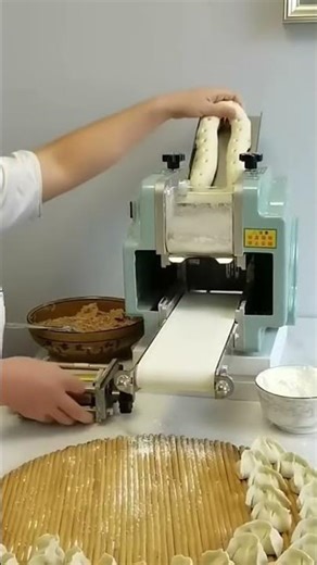 Making dumpling cake using a prepared machine