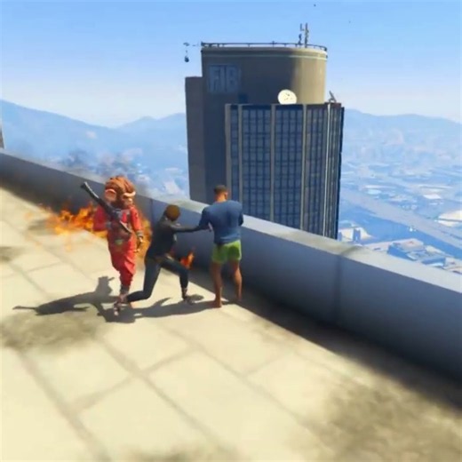GtaV Pogo Monkey gone Insane after fire #gta6 #funnyvideo #comedy