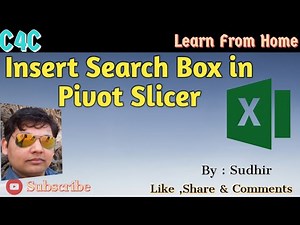 Search Box in Slicer In Pivot Table | Advanced Excel Learning | Excel Best Tools Pivot Table -C4C