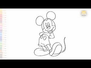 Mickey Mouse drawing easy | Outline sketches | How to draw A Mickey Mouse STEP BY STEP | #artjanag