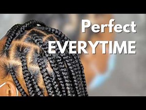 Easy Large Knotless Braids Parting Tutorial!
